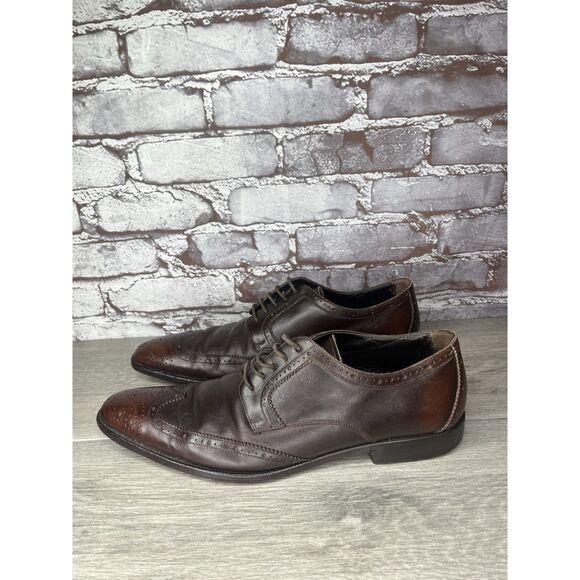 Dolce & Gabbana Brown Leather Oxfords Lace Up Wingtip Shoes Sz Men Sz 7.5M US main image 5